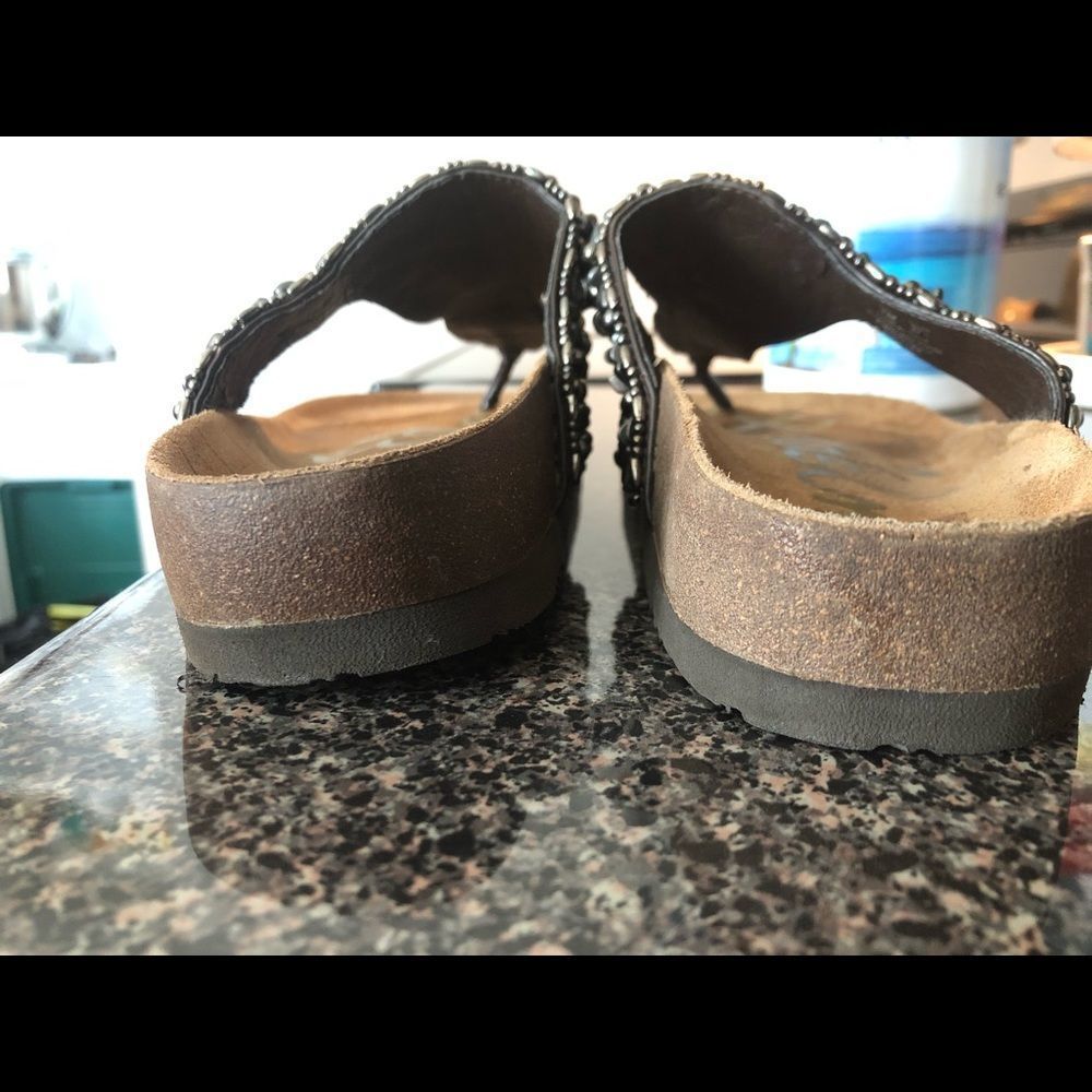 Sam Edelman Annalee Pewter Beaded Leather Sandals S : 6 - Picture 3 of 12